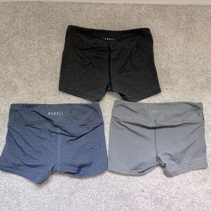Bundle of 3 pairs of NOBULL booty shorts (all smalls)